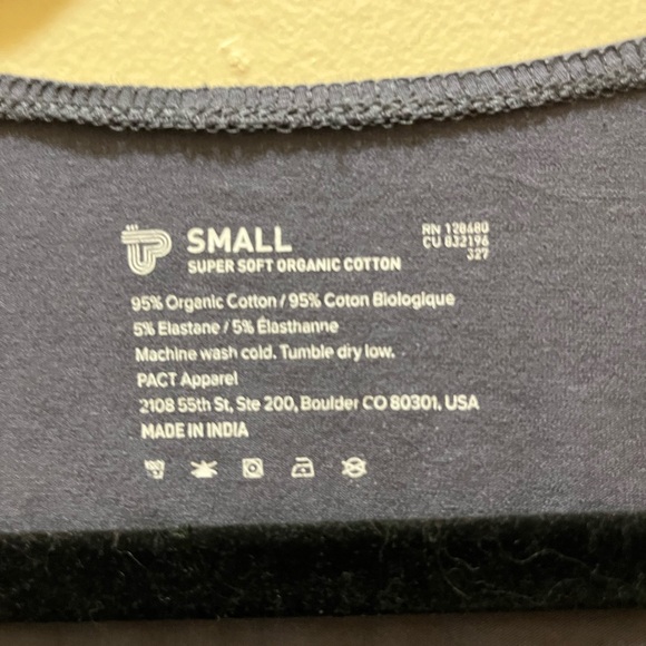 Pact Organic Cotton Short Sleeve Wrap Dress - Gray S - Picture 3 of 5